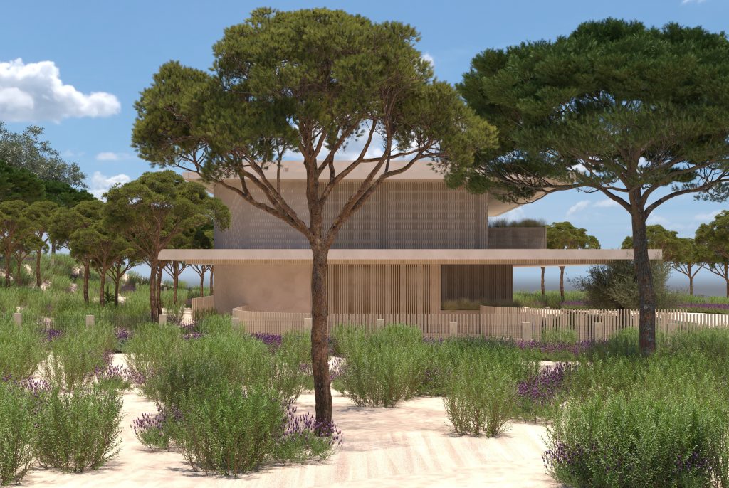 SAB359-3D-XREF_V1_Perspective_07-02-2025_View04 Luxury contemporary villa in Pinheirinho Comporta by Sabrab Architecture