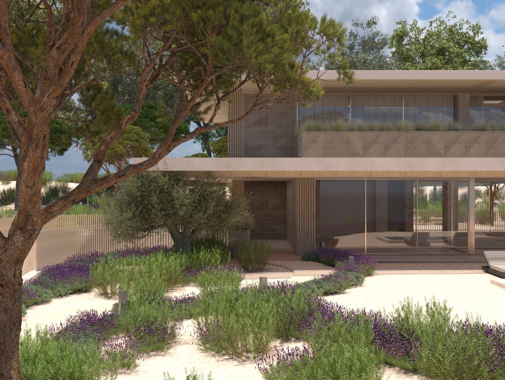 SAB359-3D-XREF_V1_Perspective_07-02-2025_View08 Luxury contemporary villa in Pinheirinho Comporta by Sabrab Architecture